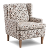 Made in Canada Sofa Lab Customizable Wingback 30\" Fabric Accent Chair – Copper Accent Fabric