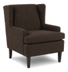 Made in Canada Sofa Lab Customizable Wingback 30\" Fabric Accent Chair – Teddy Walnut