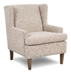Made in Canada Sofa Lab Customizable Wingback 30\" Fabric Accent Chair – Plush Parchment