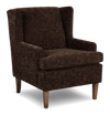 Made in Canada Sofa Lab Customizable Wingback 30\" Fabric Accent Chair – Plush Chocolate