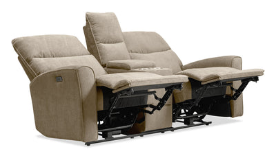 Quest 73" Chenille Fabric Power Reclining Loveseat - Cobblestone | Causeuse à inclinaison électrique Quest de 73 po en tissu de chenille- pavé