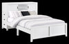 Quinn Platform Bed with Bookcase Headboard, Built-in Desk & Stool, White - Full Size