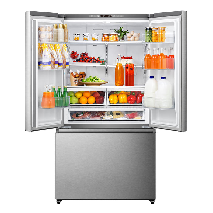 Hisense 36\" 26.6 Cu. Ft. French-Door Refrigerator - Titanium - RF27A3FSE