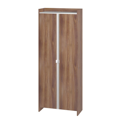 Manhattan Comfort Mid-Century Modern Ratzer Storage Cabinet with 11 Shelves - Brown & White|Armoire de rangement Ratzer de Manhattan Comfort de style moderne du milieu du 20e siècle avec 11 tablettes - brune et blanche