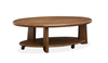 Baltic 30\" Coffee Table with Storage and Casters - Tawny Brown