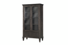 Benhill 40\" Bookcase with Tempered Glass Doors - Weathered Coal