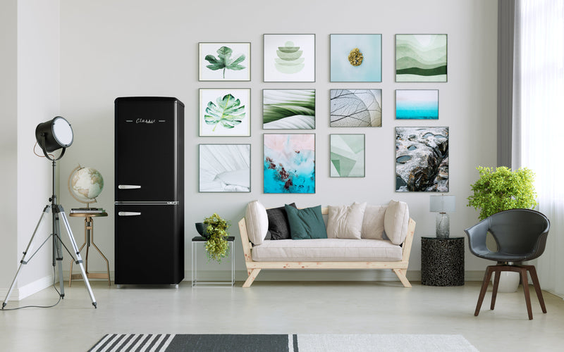 Classic Retro by Unique 7 Cu. Ft. Bottom Freezer Refrigerator - UGP-215L B AC