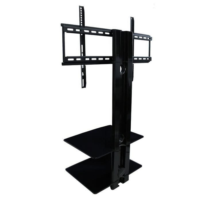 Tygerclaw TV Stand with Dual Shelves for TVs from 32-65\" - Black
