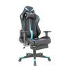Tygerclaw PU Gaming Office Chair with Lumbar Pillow & Leg Rest - Blue