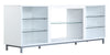 Manhattan Comfort Brighton 60\" TV Stand with Glass Shelves & Media Wire Management - White