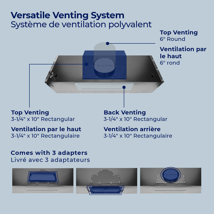 Hauslane 36\" Under Cabinet Range Hood - UC-PS18BLK-36