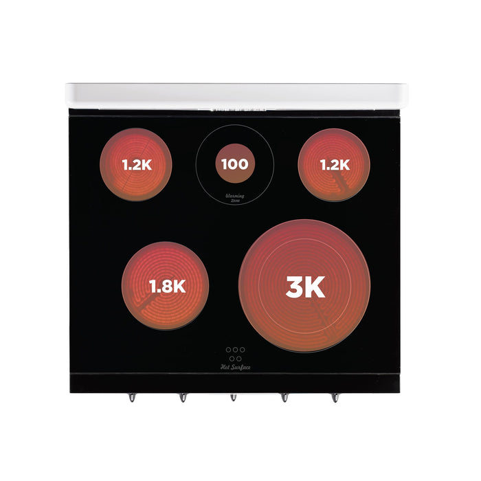 Classic Retro By Unique 30-Inch Convection Electric Range - UGP-30CR EC W