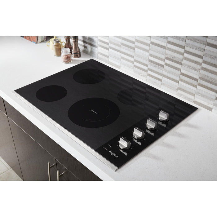 Whirlpool 30\" 4-Element Electric Cooktop - Stainless Steel - WCE55US0HS
