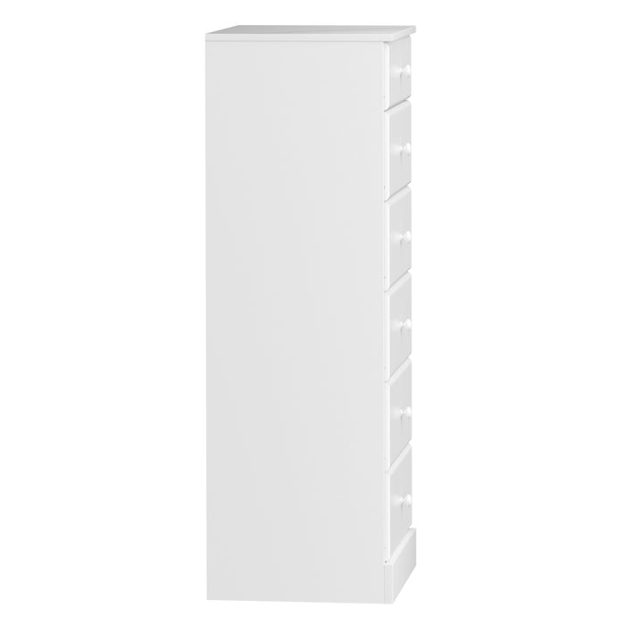 Astrid 6-Drawer Tall Chest - White