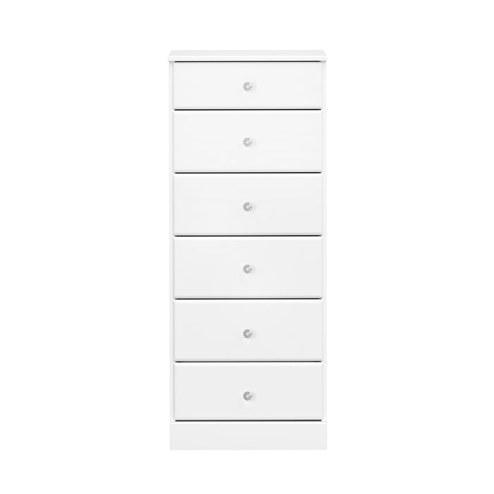 Astrid Kids 6-Drawer Tall Chest - White