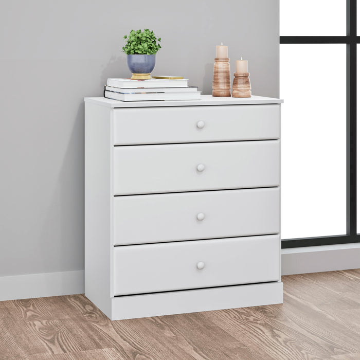 Astrid 4-Drawer Dresser - White