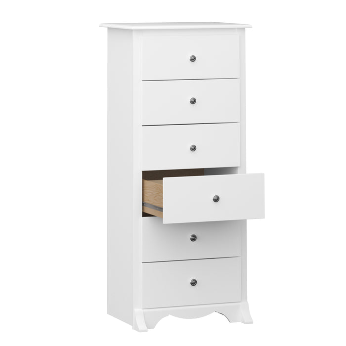Monterey Tall 6-Drawer Chest - White