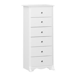 Monterey Tall 6-Drawer Chest - White