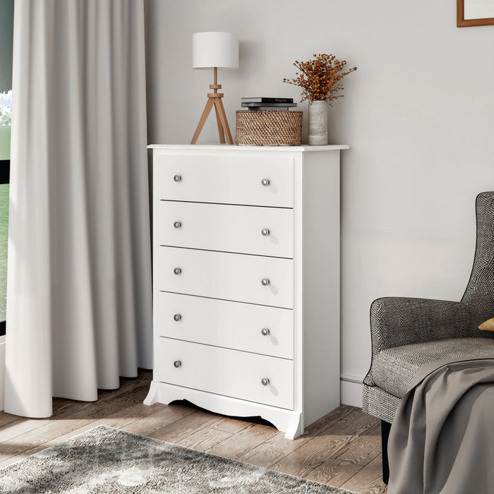 Monterey 5-Drawer Chest - White