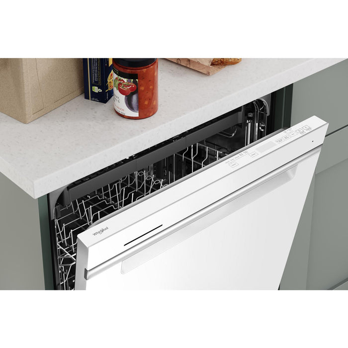 Whirlpool 24\" 47 dBA Built-In Top-Control Dishwasher - White - WDTA50SAKW