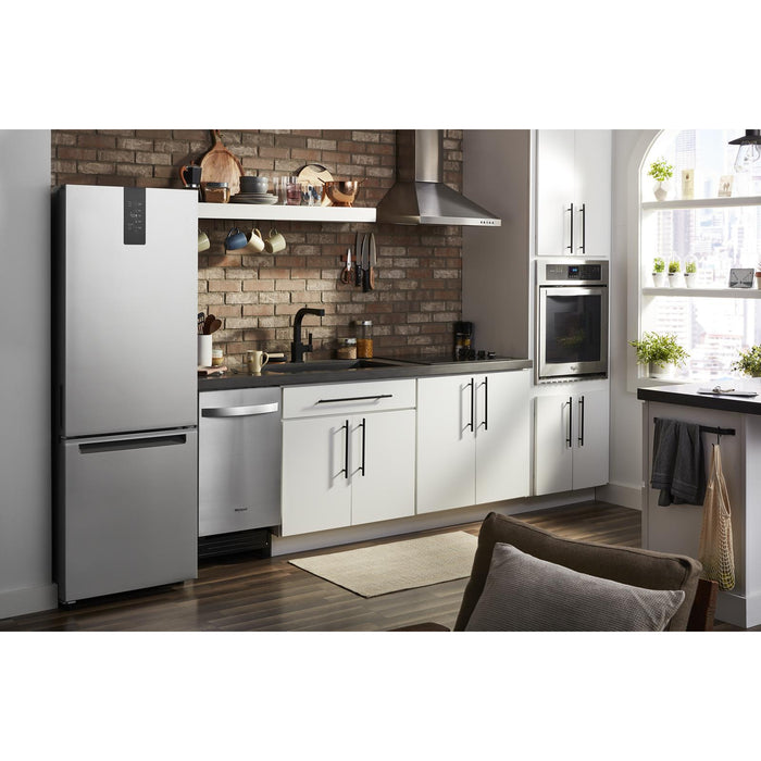 Whirlpool 24\" 12.9 Cu. Ft. Bottom-Mount Refrigerator - Fingerprint-Resistant Stainless Finish - WRB543CMJZ