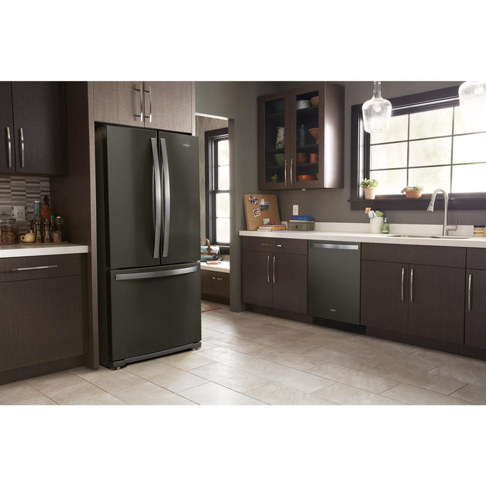 Whirlpool 30\" 20 Cu. Ft. French-Door Refrigerator - Black Stainless - WRF560SMHV
