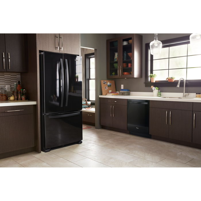 Whirlpool 33\" 22 Cu. Ft. Bottom-Mount Refrigerator - Black - WRFF5333PB