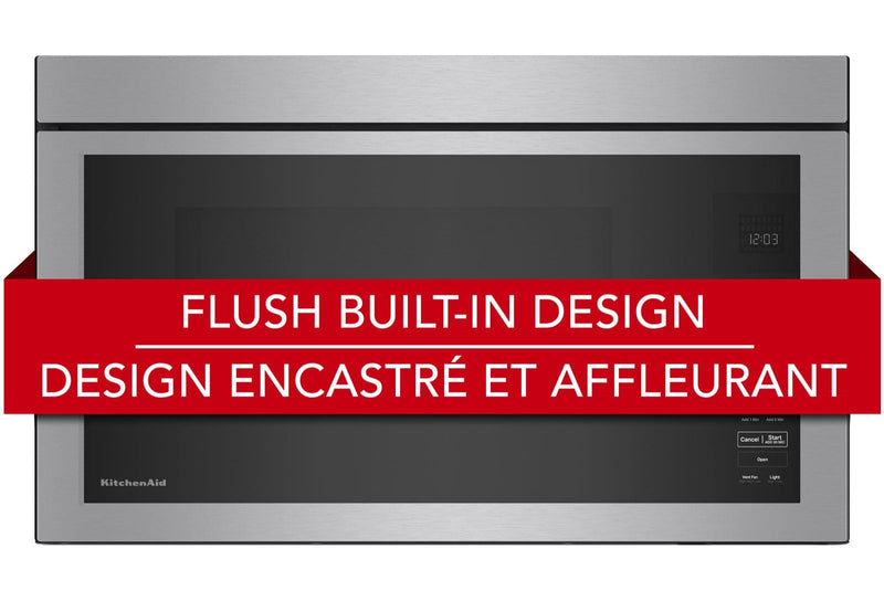 KitchenAid 1.1 Cu. Ft. Flush Over-the-Range Microwave with 900 Watts Cooking - PrintShield Stainless - YKMMF330PPS