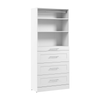 Bestar Florence 35\" Modular Reach-In /Walk-In Closet System with Storage - White