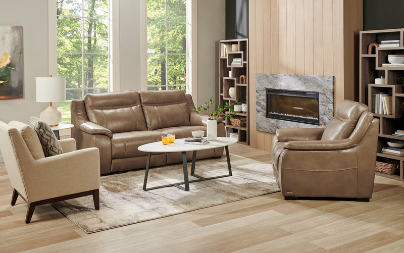 Adel 28.5\" Linen-Look Fabric Accent Chair with Wood Base - Beige