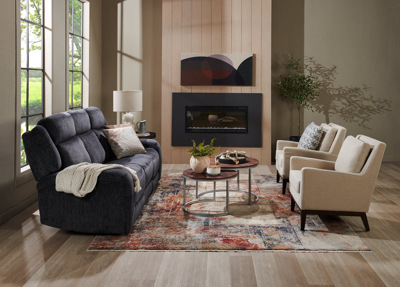 Adel 28.5\" Linen-Look Fabric Accent Chair with Wood Base - Beige