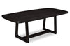 Alma Dining Table with Trestle Base, 86\"W - Charcoal Black