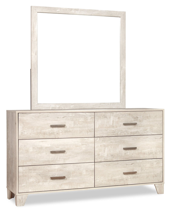 Arbor Bedroom Dresser Mirror - Driftwood White