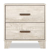 Arbor Bedside 2-Drawer Nightstand, 20.1\"W x 23.8\"H - Driftwood White