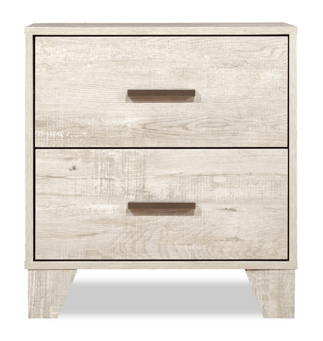 Arbor Bedside 2-Drawer Nightstand, 20.1\"W x 23.8\"H - Driftwood White