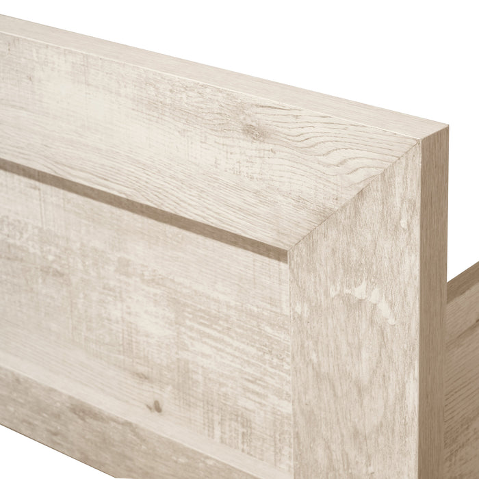 Arbor Panel Bed, Driftwood White - Queen Size