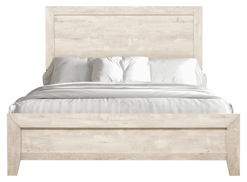 Arbor Panel Bed, Driftwood White - Full Size