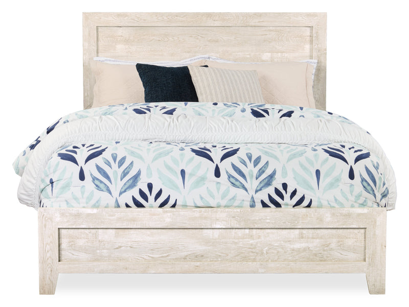 Arbor Panel Bed, Driftwood White - Queen Size