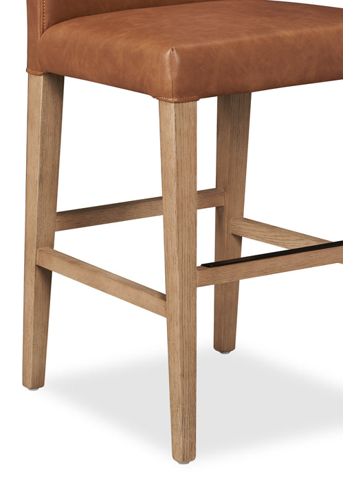 Arlo Counter-Height Stool with Vegan Leather Fabric - Copper