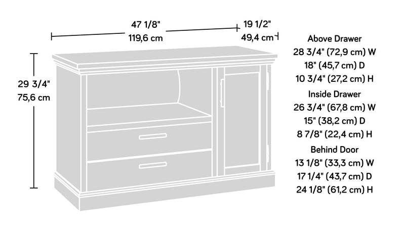 Aspen Post 47.09\" Commercial Grade Small Office Credenza - Prime Oak