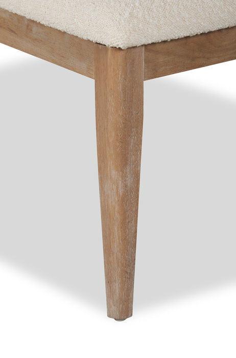 Aspen Dining Chair with Fabric Seat, Slat-Back - Natural