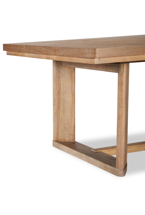 Aspen Dining Table with 80-104\" Extension, Trestle Base - Natural
