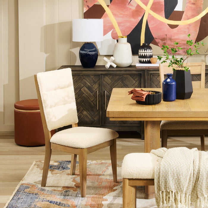 Aspen Dining Chair with Fabric Seat & Back - Natural