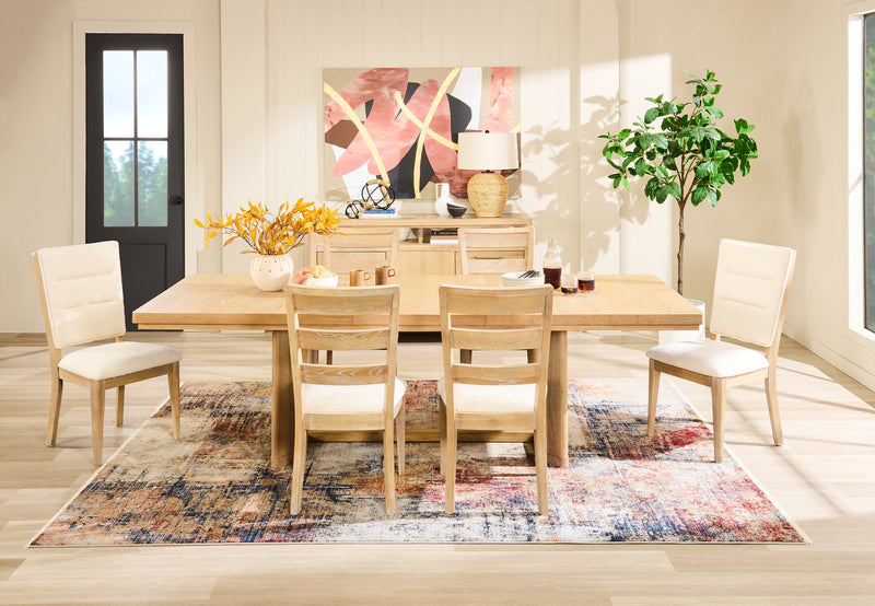 Aspen Dining Chair with Fabric Seat & Back - Natural