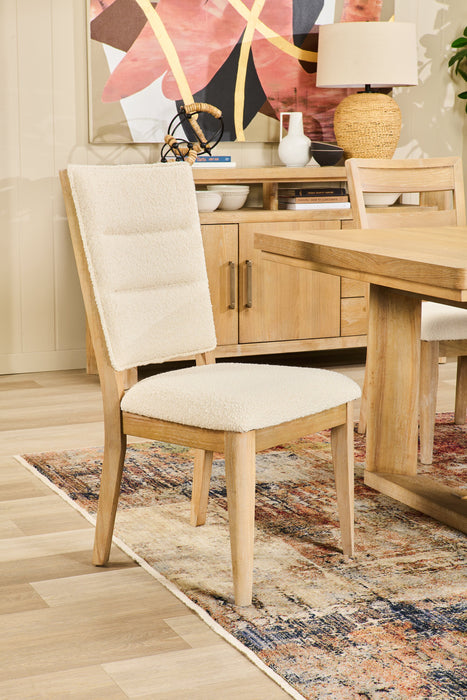 Aspen Dining Chair with Fabric Seat & Back - Natural
