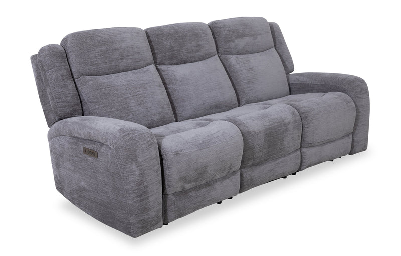 Atlantis 90\" Fabric Power Reclining Sofa with USB Ports - Dove Grey