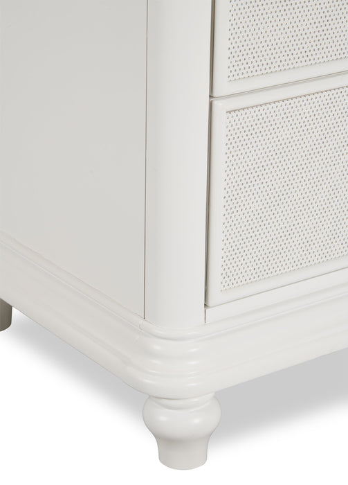 Ava Bedroom 7-Drawer Dresser with LED Light, 67\"W x 39\"H, Glam - White