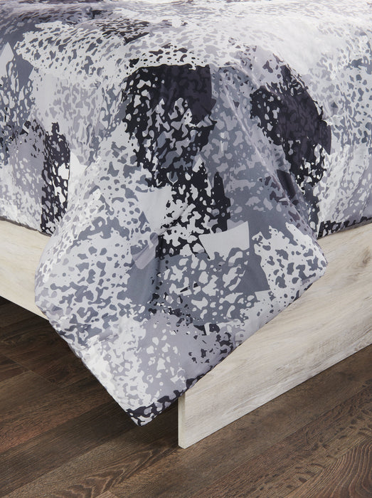 Axel 4-Piece Full/Queen Comforter Set - Grey