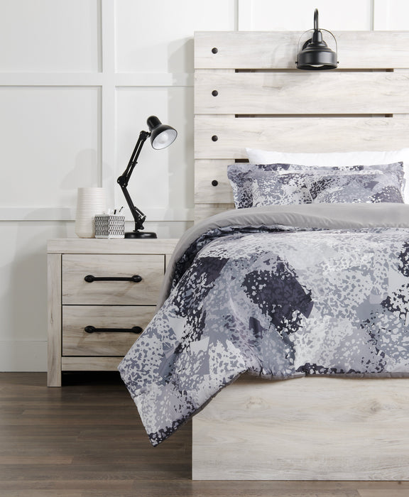 Axel 4-Piece Full/Queen Comforter Set - Grey