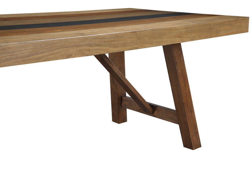 Boden Dining Table, 78\"W, Trestle Base - Brown